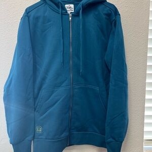 Hemp & Cotton~Blue Zip-Up Hoodie
